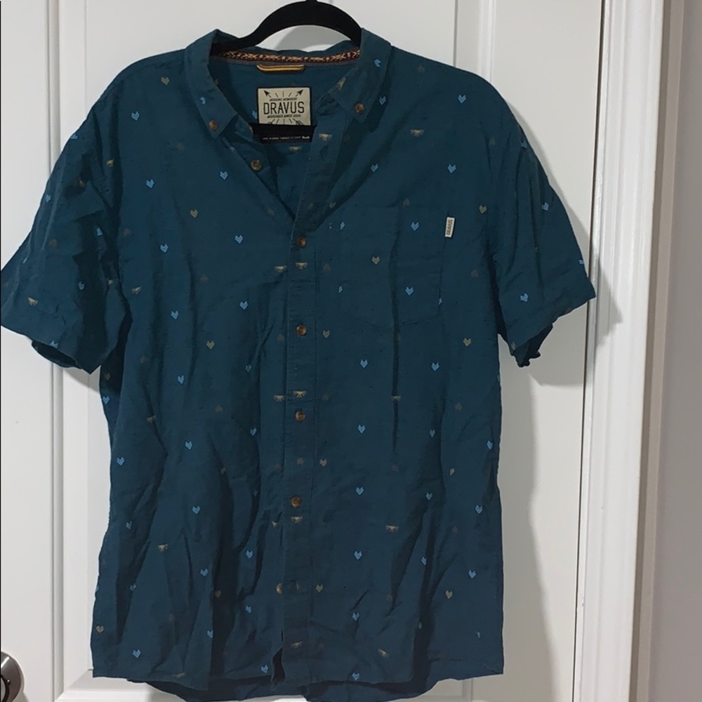 Patterned short sleeve casual shirt